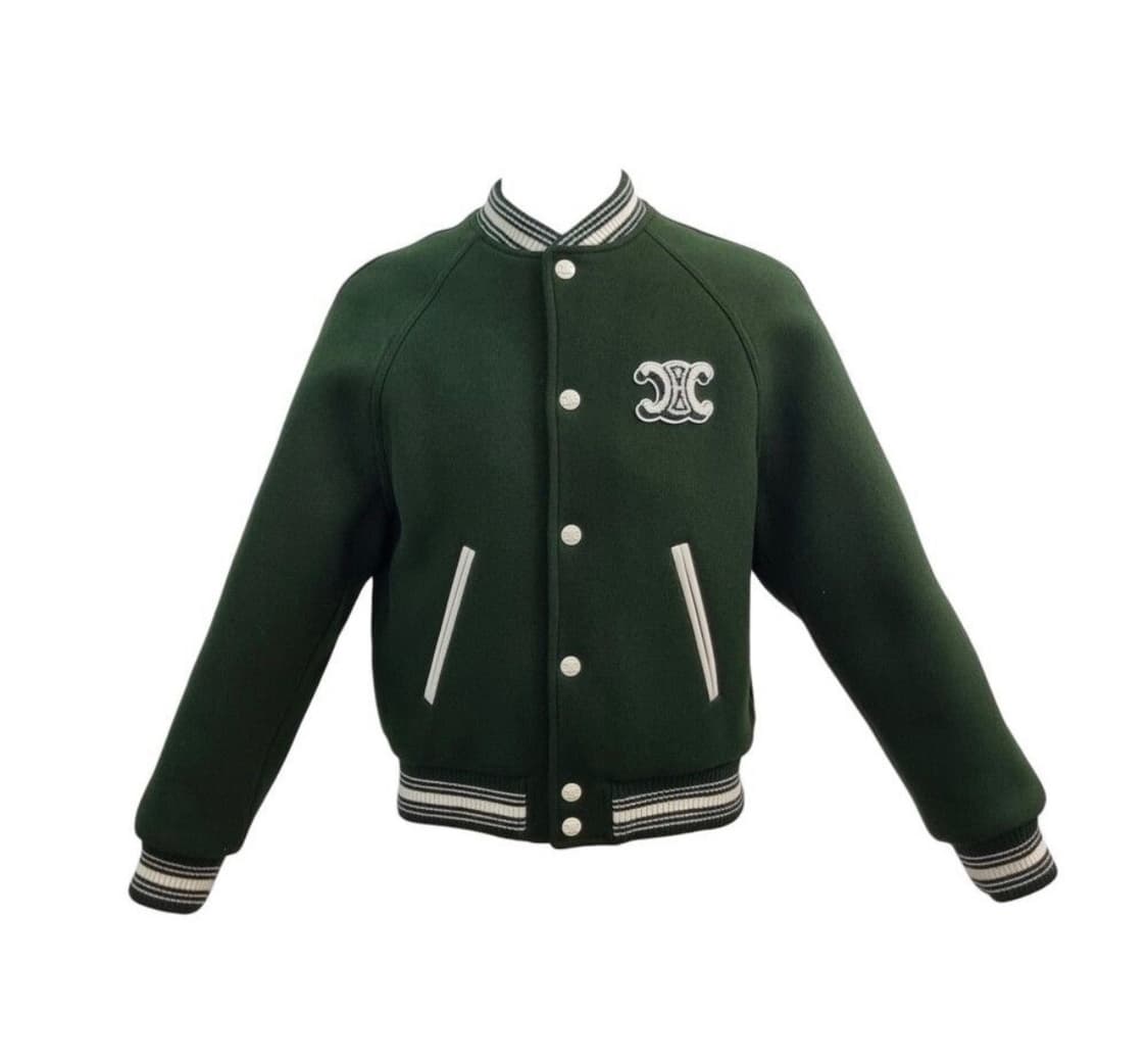 [L] 셀린느 25FW 트리오페 테디 바시티 자켓 딥그린 상품이미지3