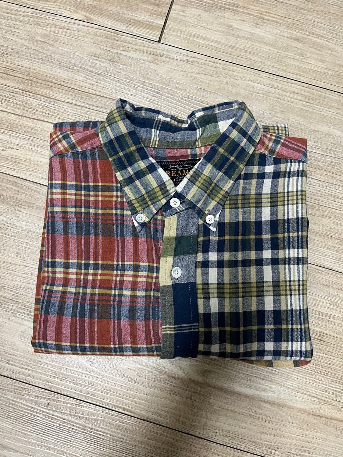 BEAMS+ 멀티컬러 체크 셔츠 L 상품이미지6