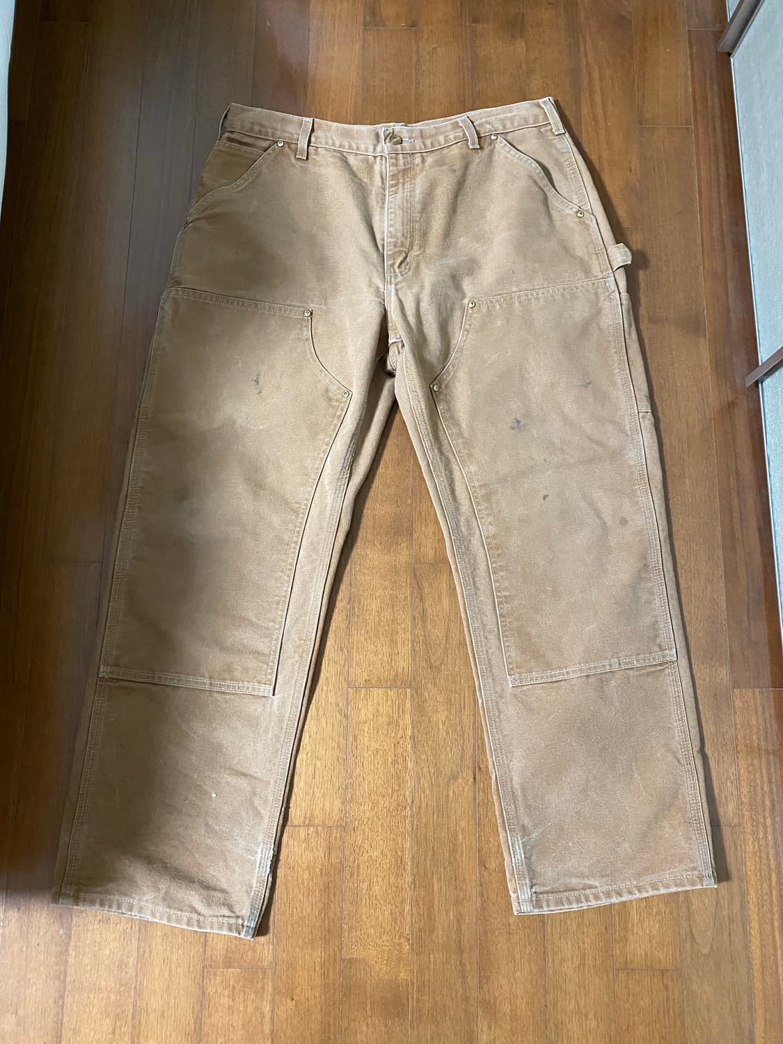 [36x30] 칼하트 더블니 팬츠 브라운 USA 상품이미지1