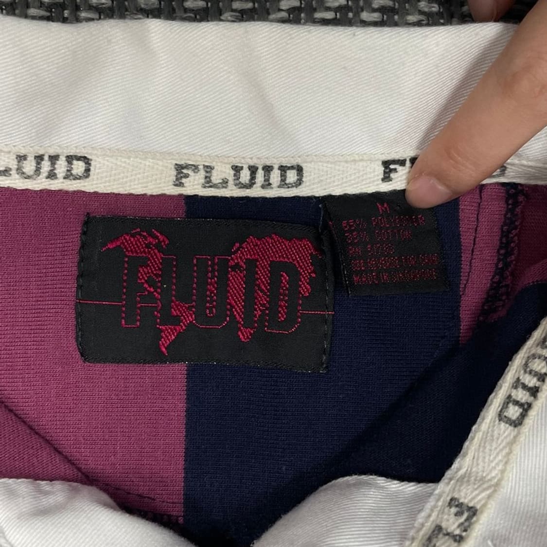 플루이드 배색 럭비 티셔츠 v0333 상품이미지5