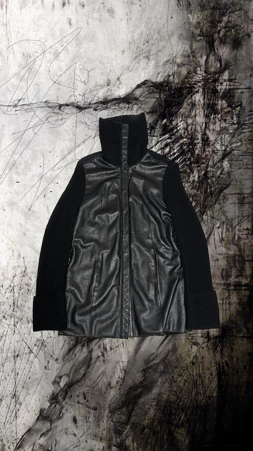High neck lambskin knit jacket 상품이미지1