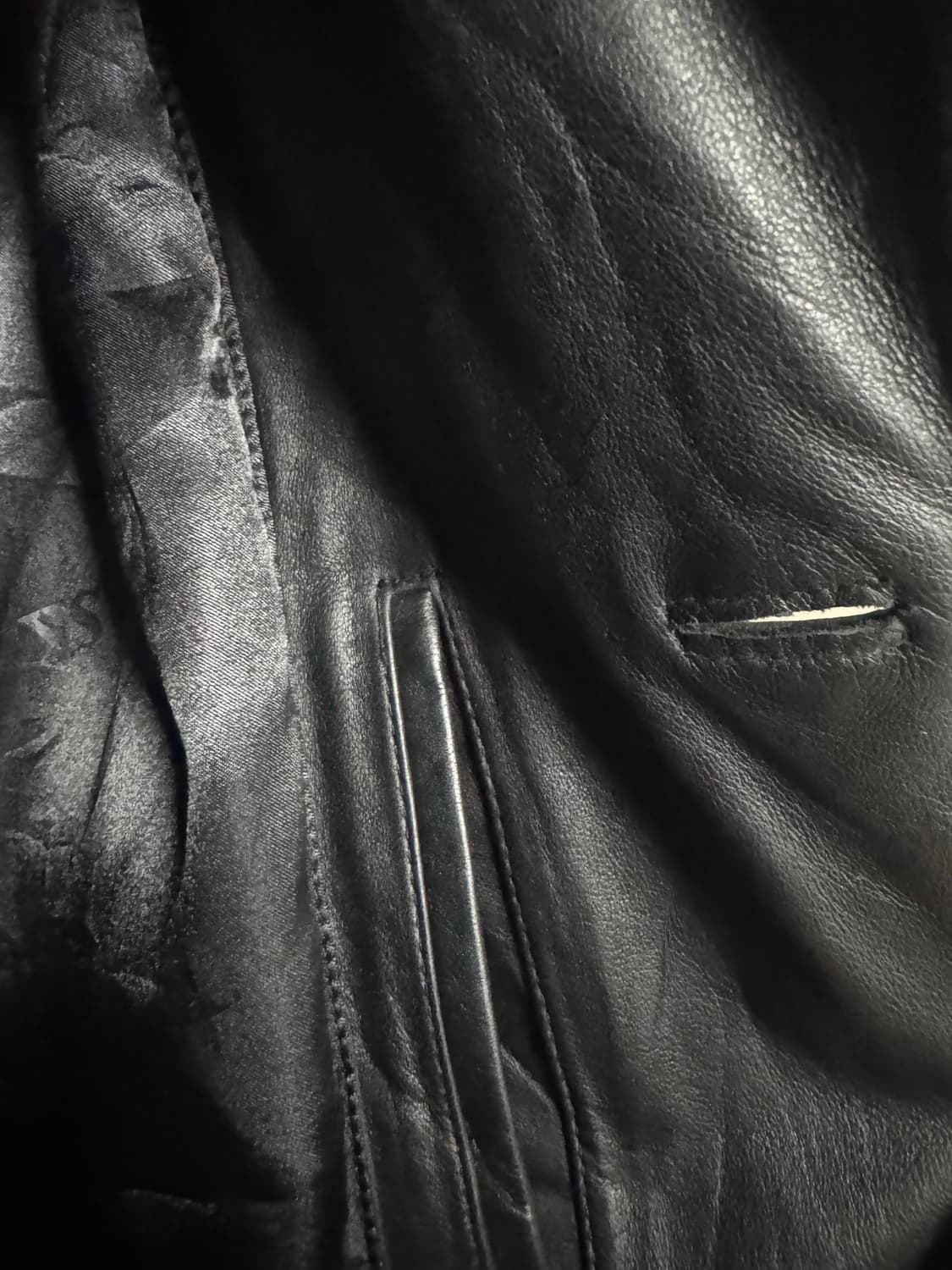 빈티지 레더 트렌치 코트 상품이미지5