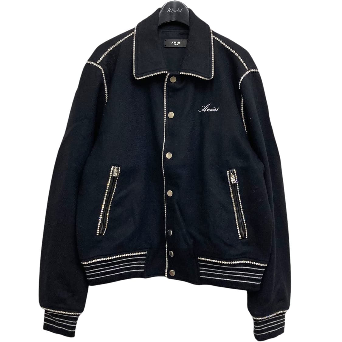 아미리(AMIRI) 천사 크리스탈 울 블렌드 봄버 자켓 바시티자켓 상품이미지3