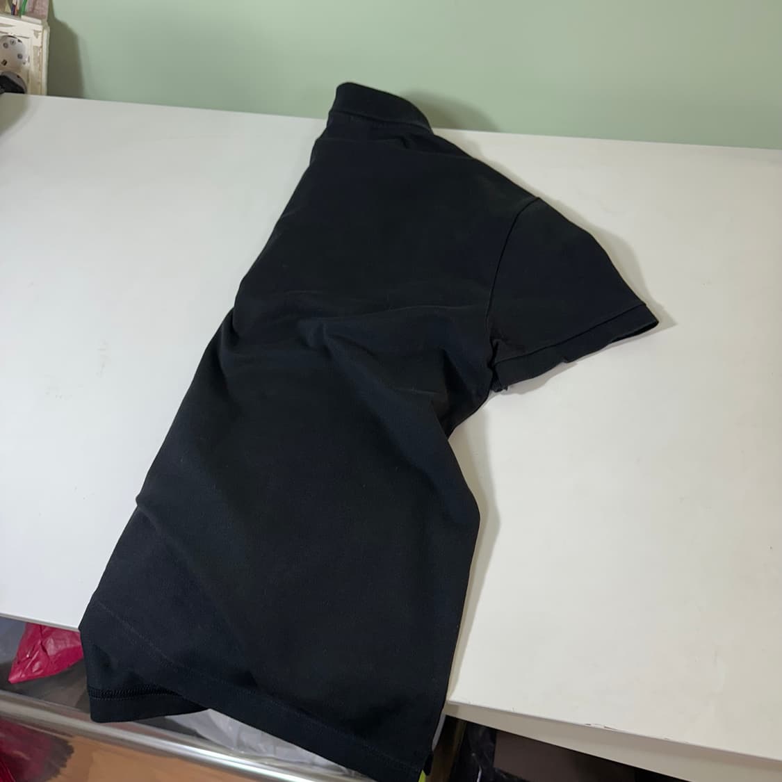 4 95 M 라코스테 블랙 기본로고 PK 반팔카라티 상품이미지5