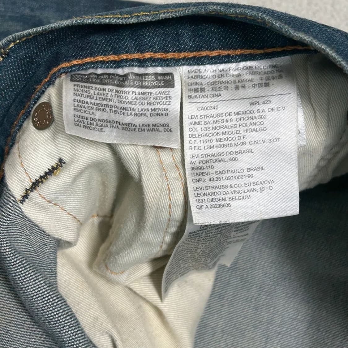 리바이스 504 데님팬츠 W34 L34 상품이미지7