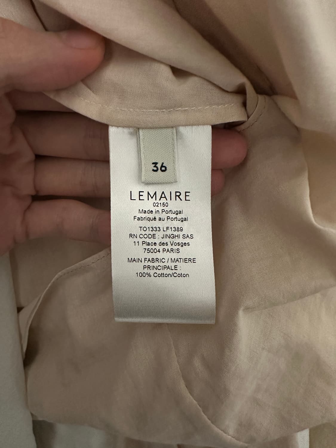르메르 랩 블라우스 lemaire wrap blouse 36 상품이미지2