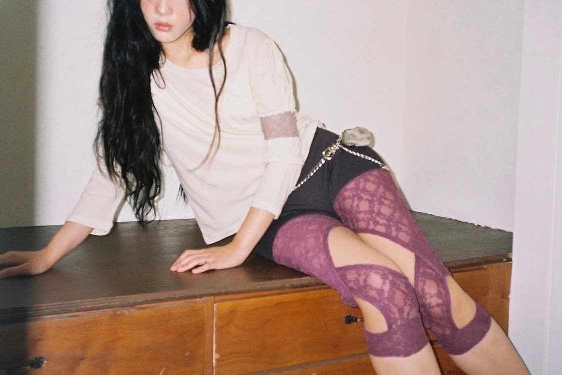 샵페어리 레이스 레깅스 퍼플 상품이미지1