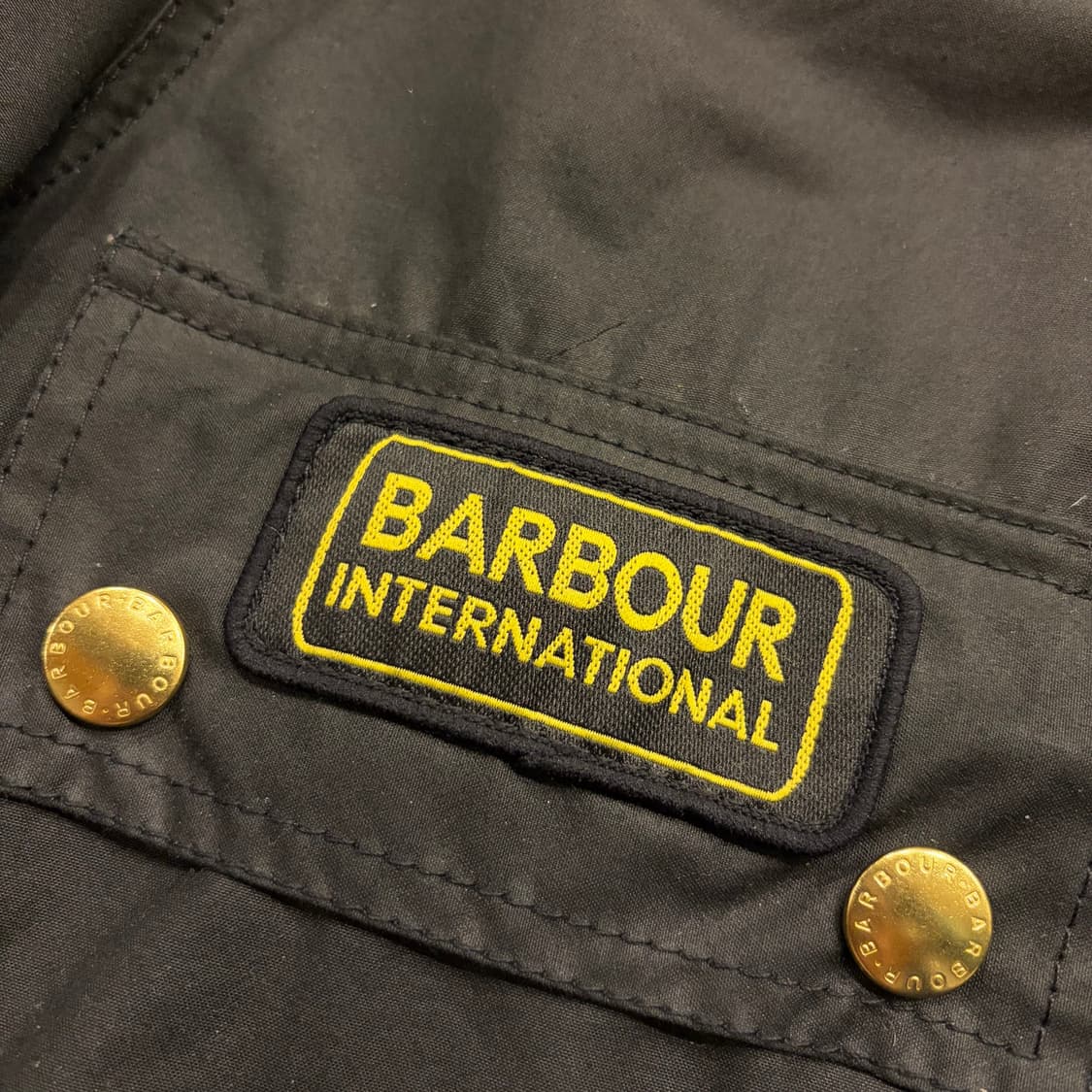 [M] 바버 인터내셔널 유니온잭 왁스 블랙 벨티드 자켓 B796 상품이미지5