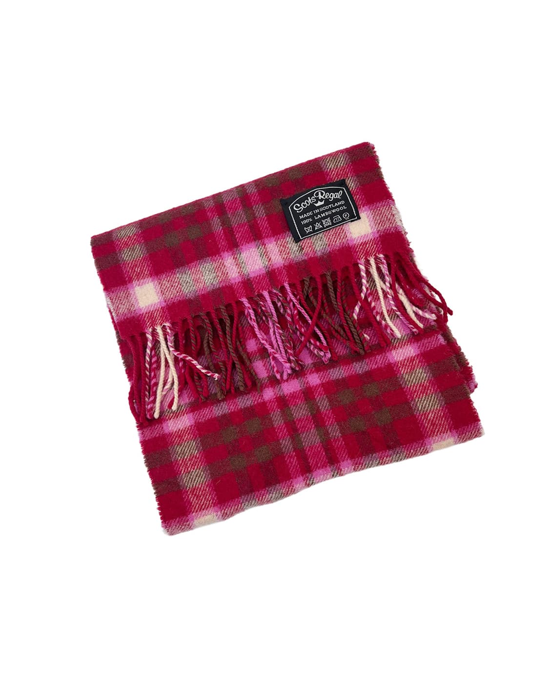 Scots Regal 핑크 타탄 램스 울 머플러 상품이미지2