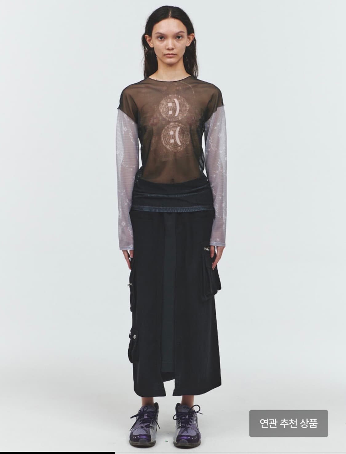 오들리워크샵 메쉬 티셔츠 상품이미지1