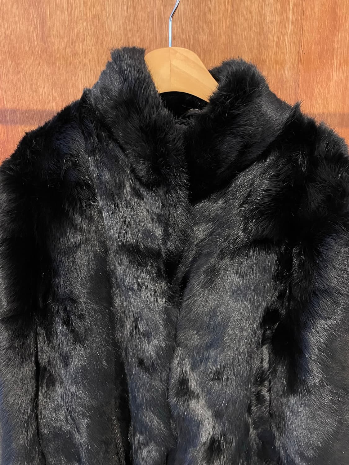 Black rabbit fur jacket 상품이미지5