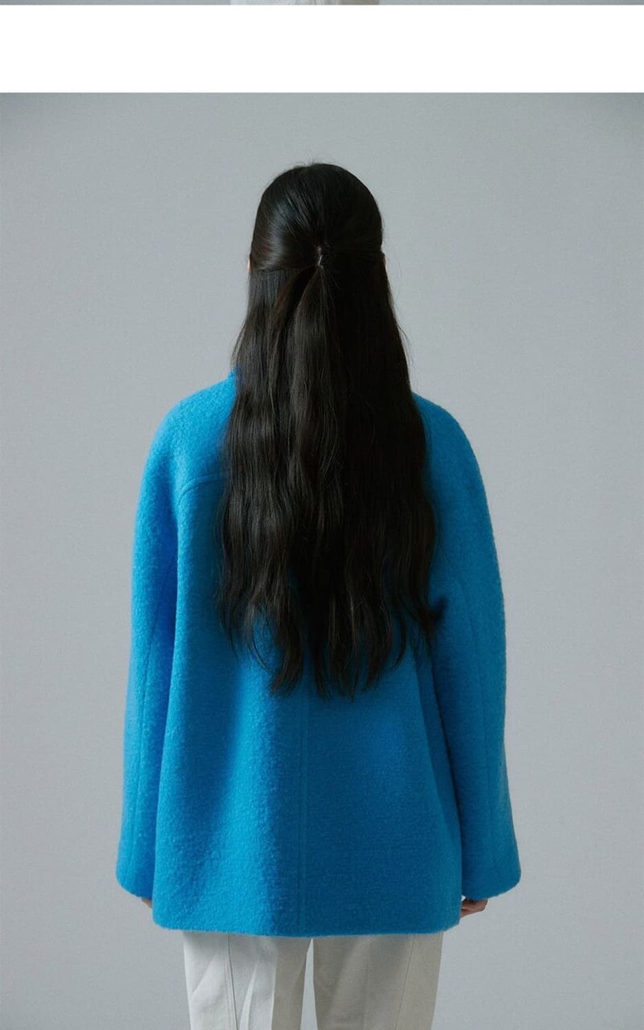 스프링크로커스 부클 레글런 하프 코트 (블루) 상품이미지8