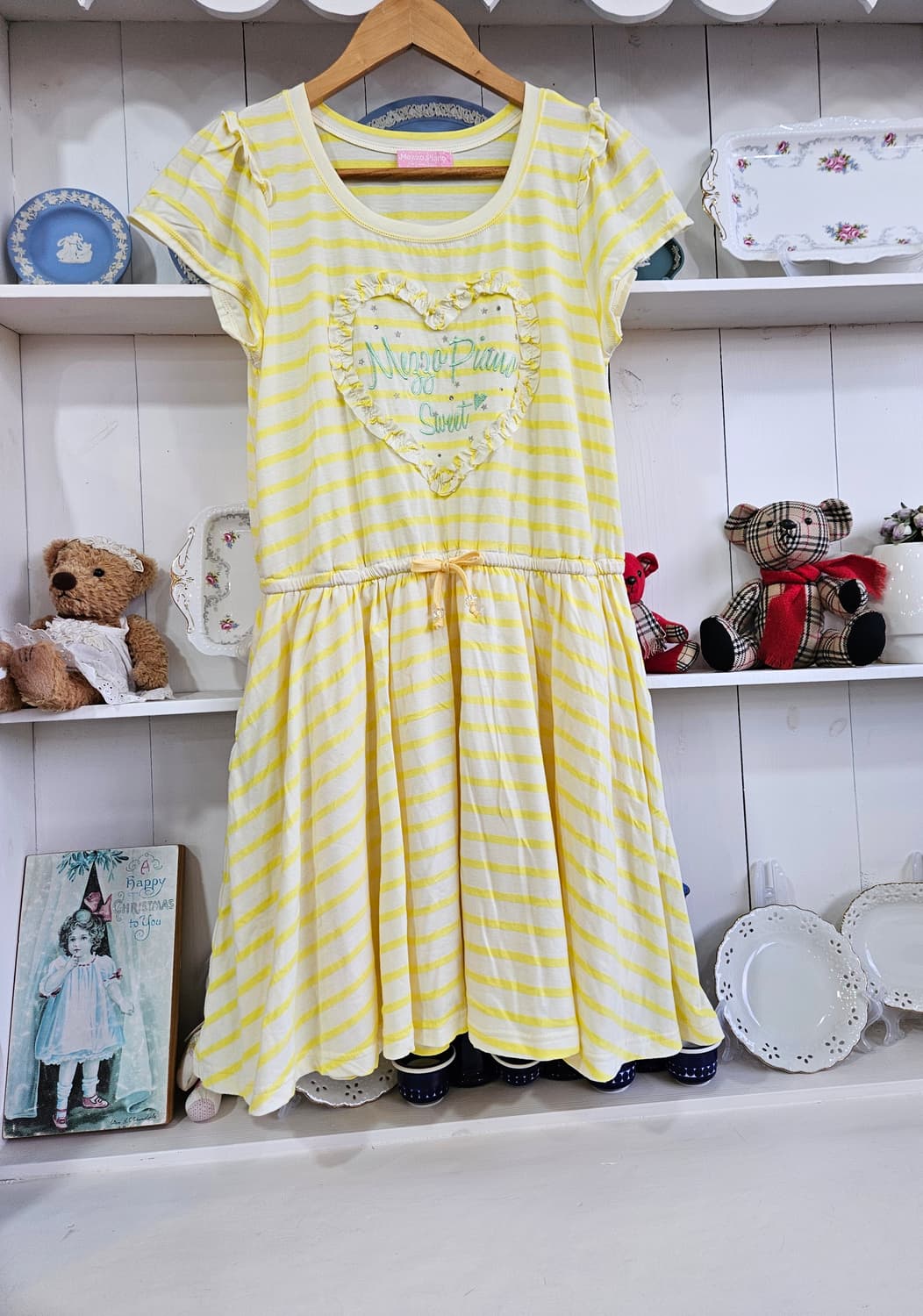 Mezzo Piano 옐로우 스트라이프 원피스 상품이미지1