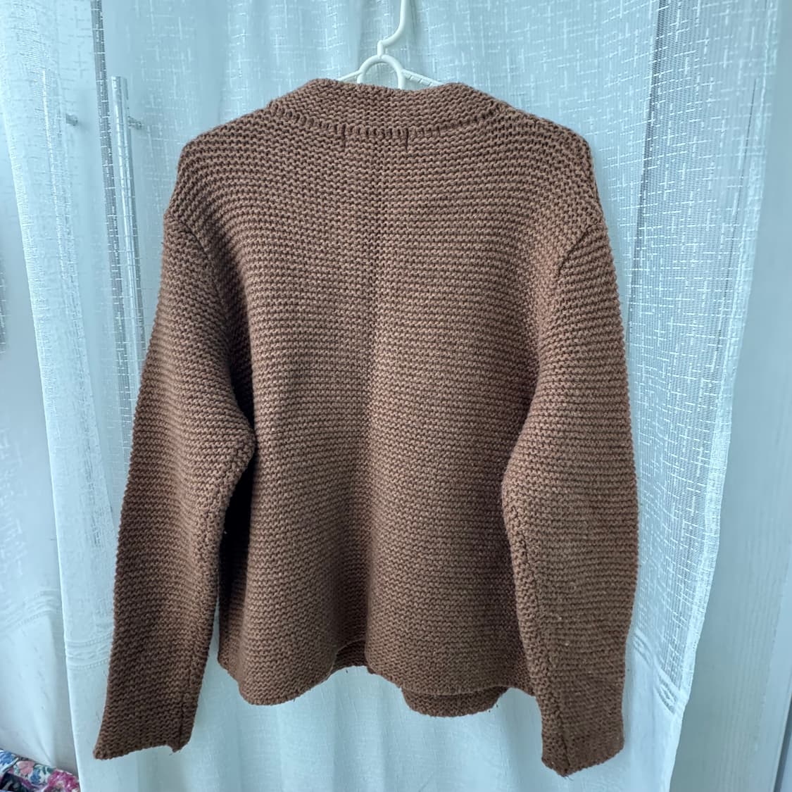 브라운 더블단추 니트 가디건 상품이미지6