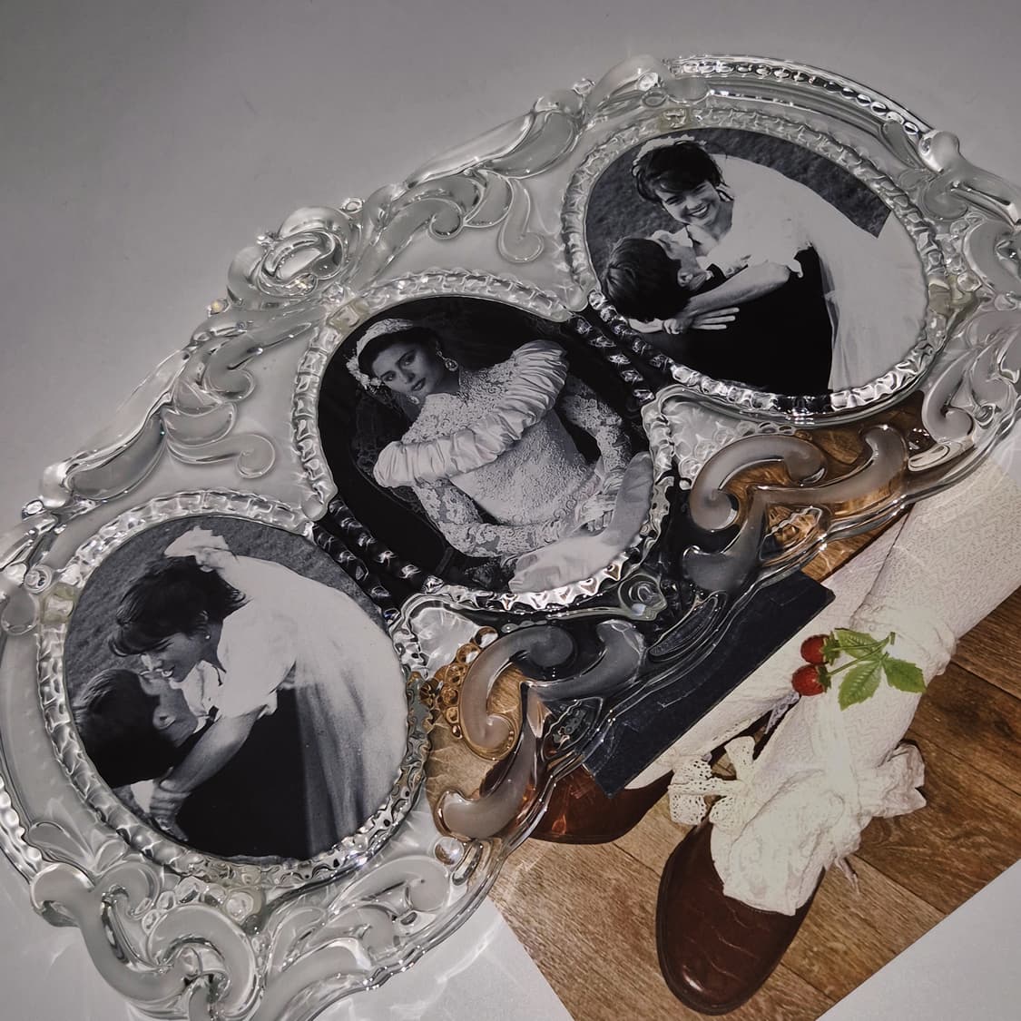 80s 독일 미카사 엔틱 크리스탈 3구 액자 상품이미지9