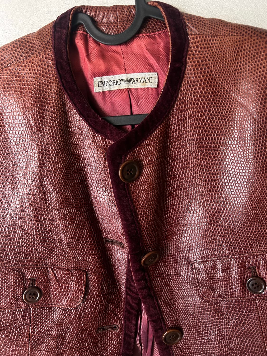 Armani 파이톤 레더 자켓 made in italy 상품이미지2