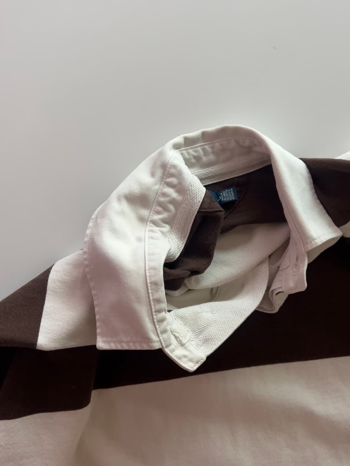 폴로 랄프로렌 브라운 단가라 럭비티 L 상품이미지4