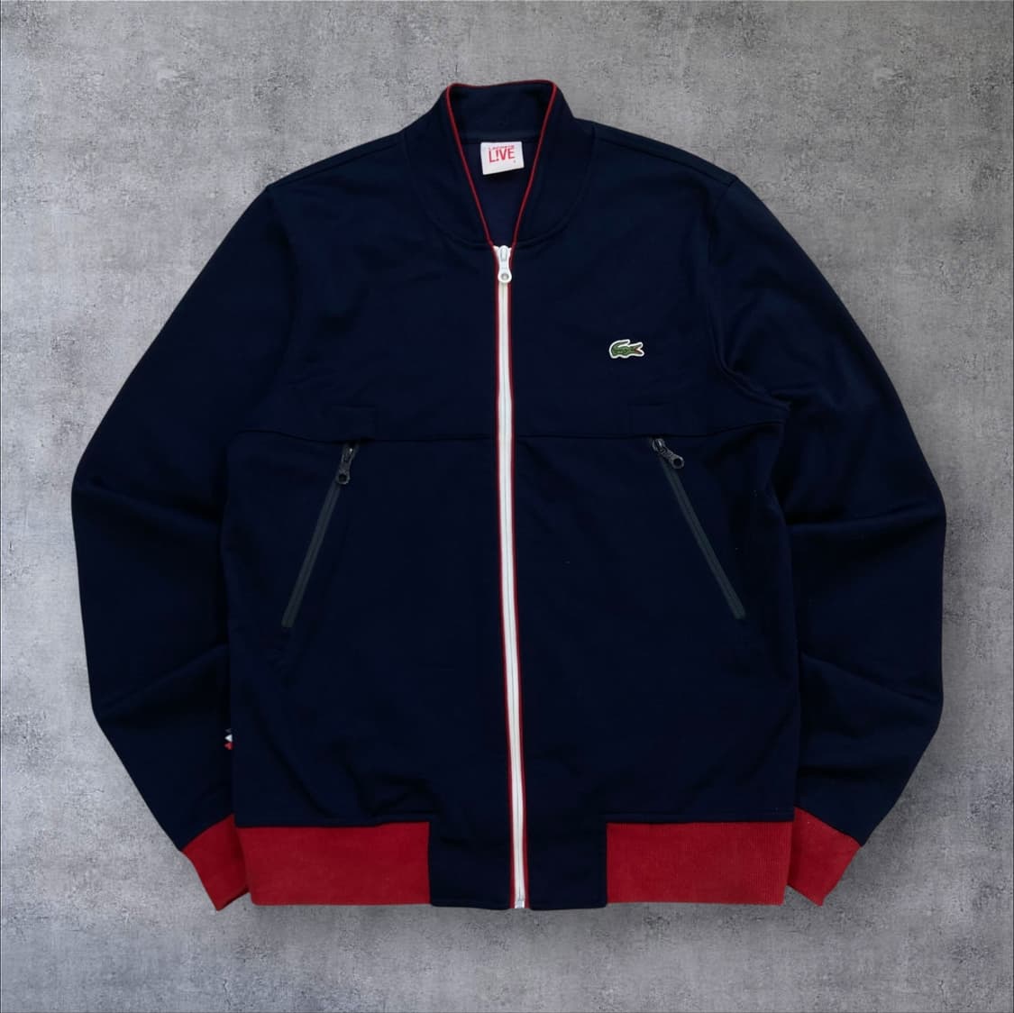 라코스테 스몰 로고 네이비 트랙탑 져지 상품이미지1
