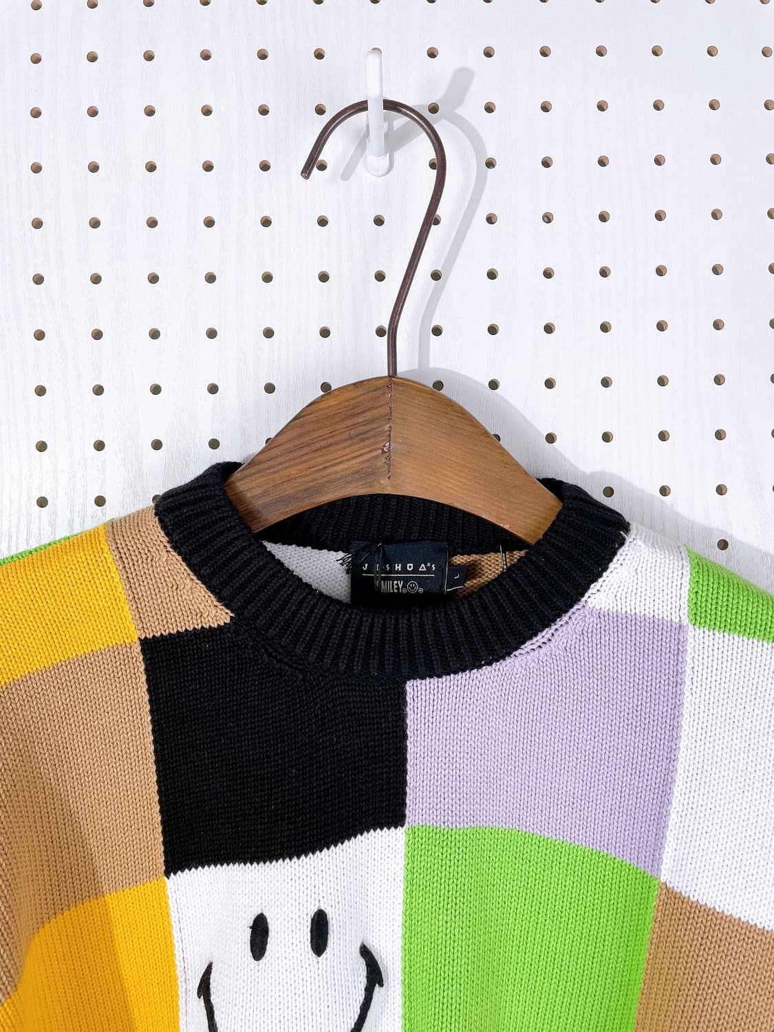 (정품/새상품) 조슈아 X 스마일 공용 컬러블럭 루즈핏 니트 상품이미지3