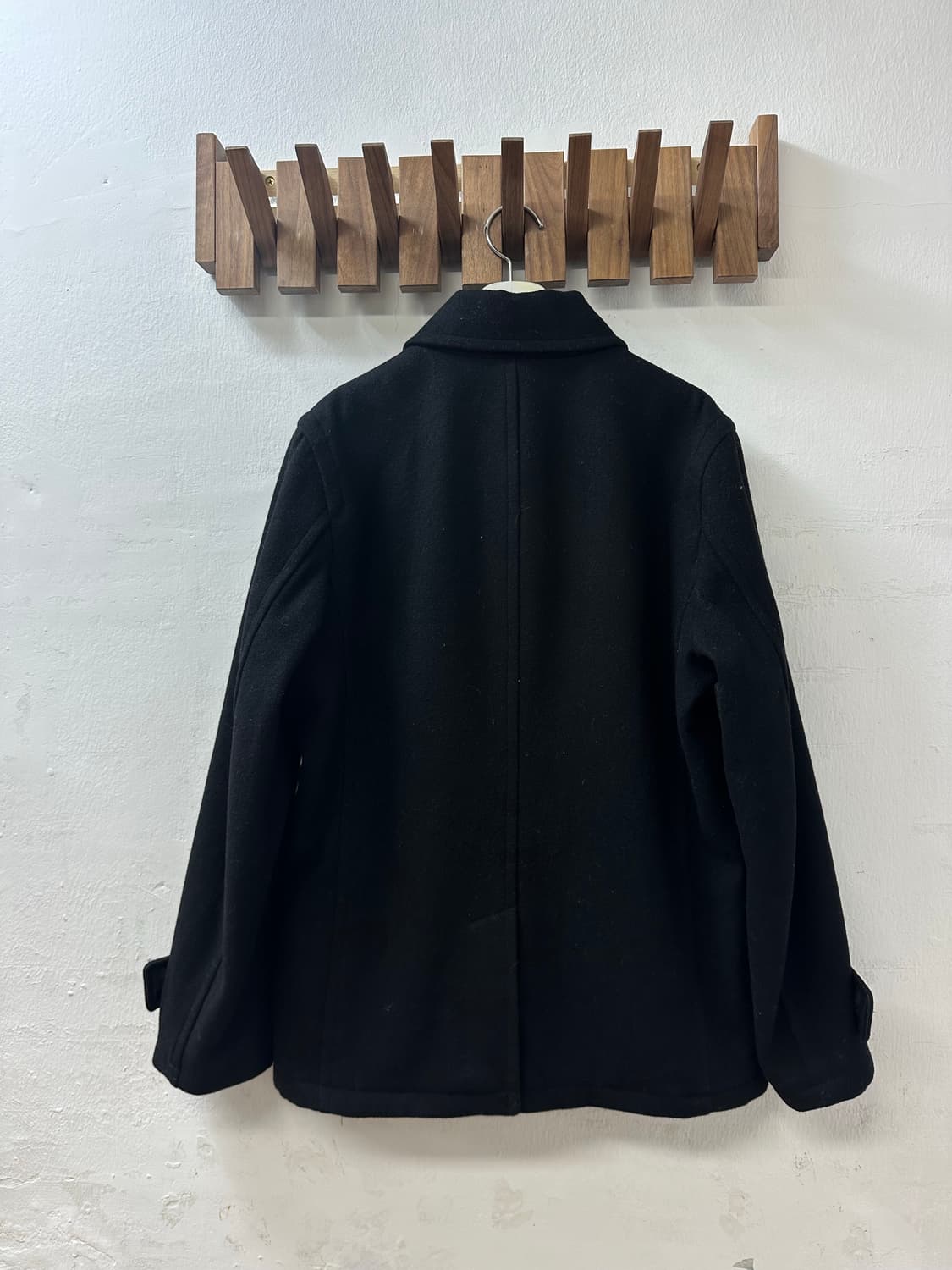 택있는 새상품 일본빈티지 블랙 카라 코트  상품이미지3