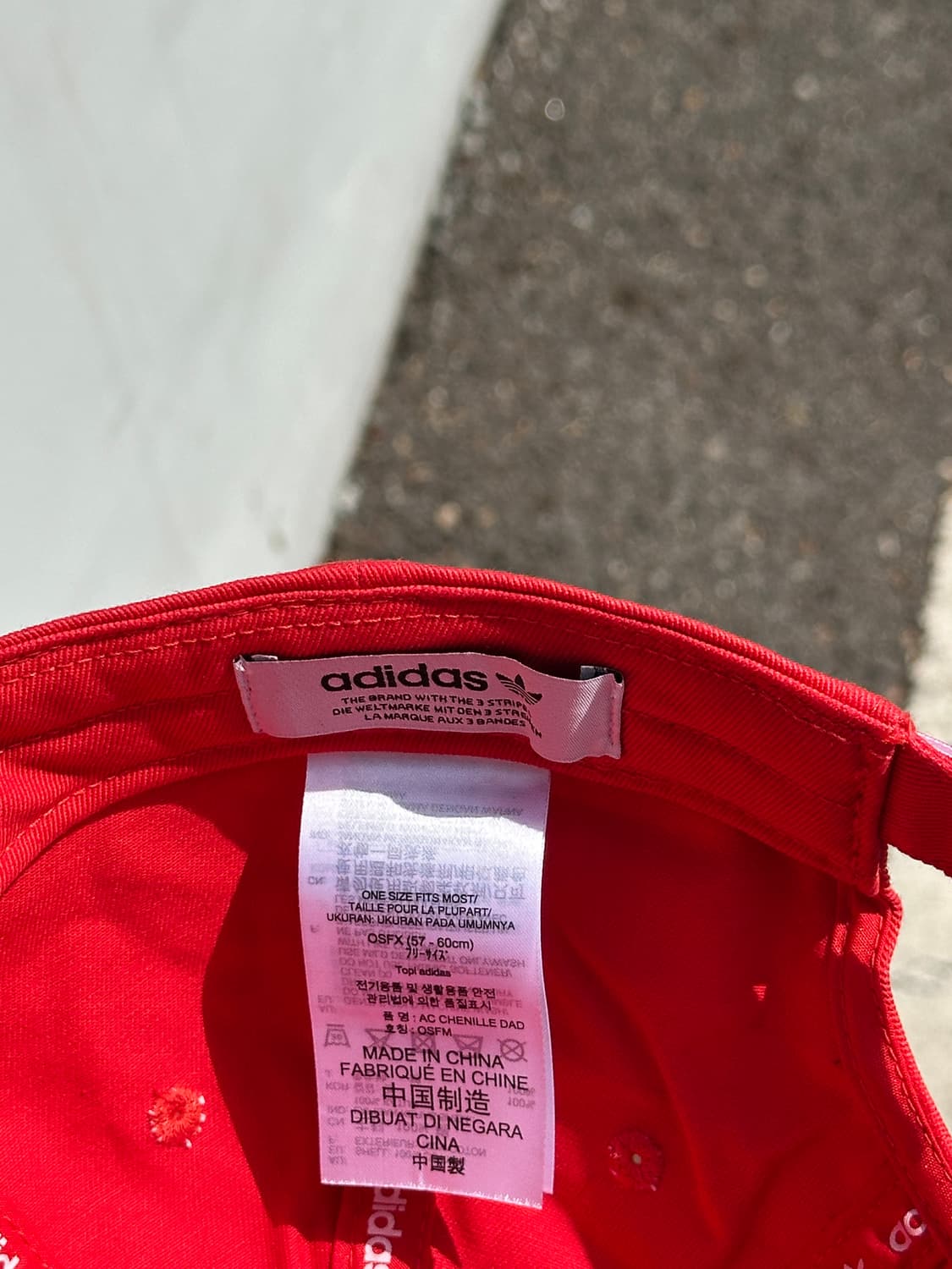 [F] 아디다스 오리지널 트레포일 로고 레드 볼캡 모자 상품이미지6