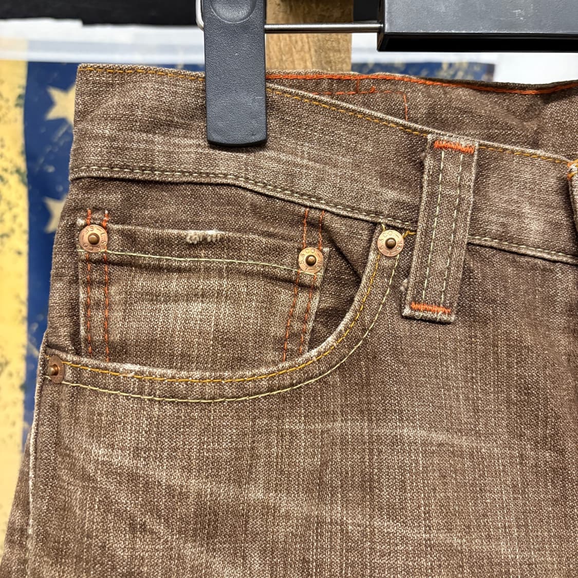 00s 리바이스505 프리미엄 재팬 라인 워싱 스트레이트 데님팬츠 N79 상품이미지4