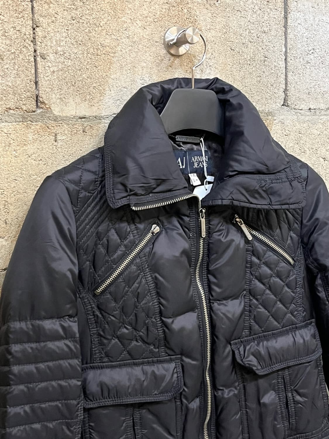 아르마니 진스 퀼팅 크롭 자켓 상품이미지3