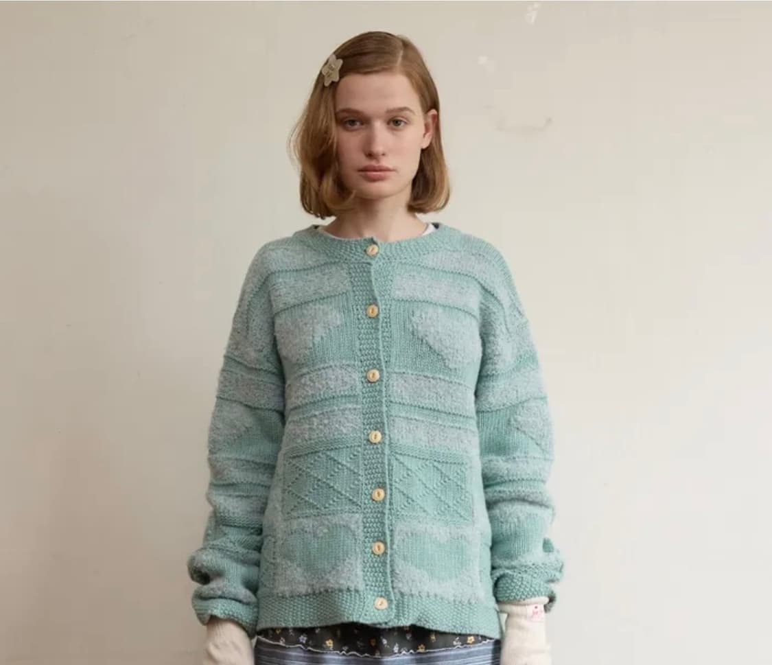 펀프롬펀 그랜마 코지 가디건 민트 상품이미지1