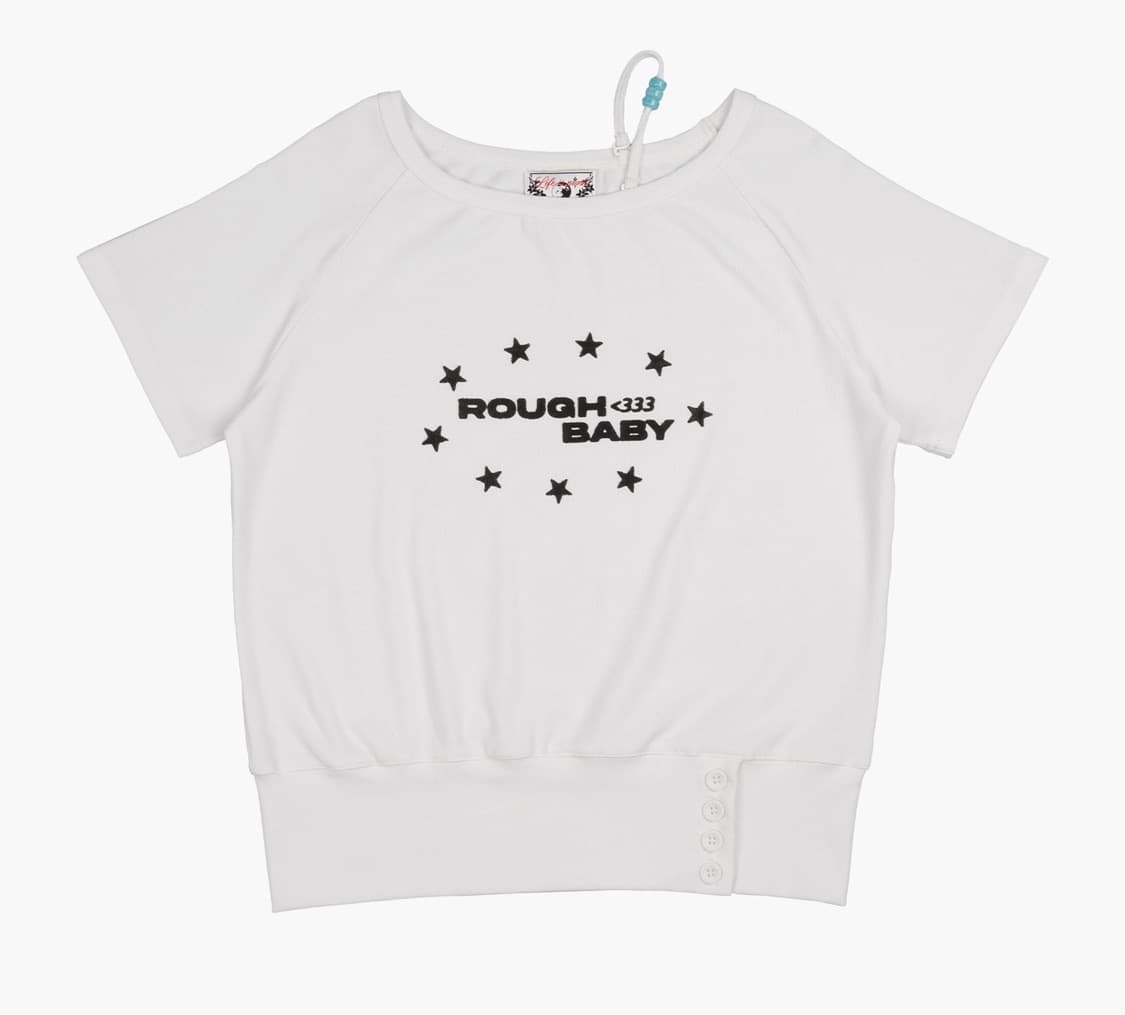 러프넥 오프숄더 탑 티셔츠 (s size) 상품이미지4