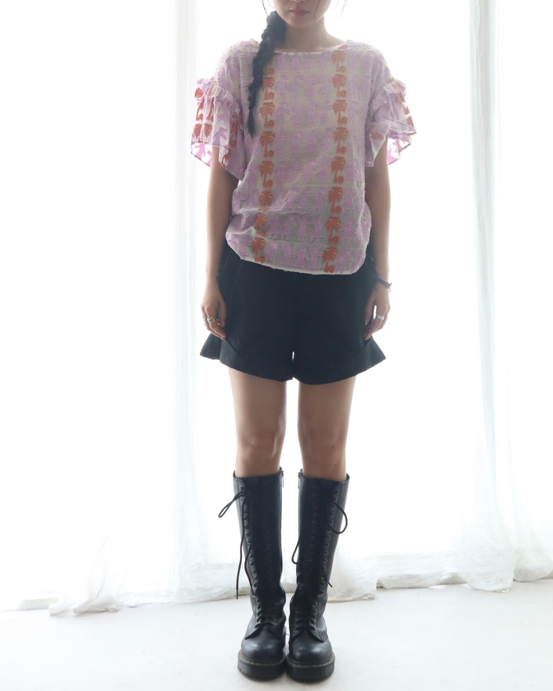 [Tsumori Chisato] Palm Tree Frill Blouse 상품이미지3
