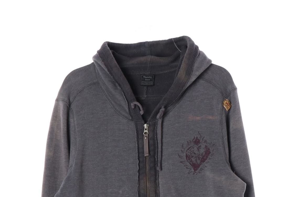 써스데이아일랜드 빈티지 워싱 후드집업 L 상품이미지3