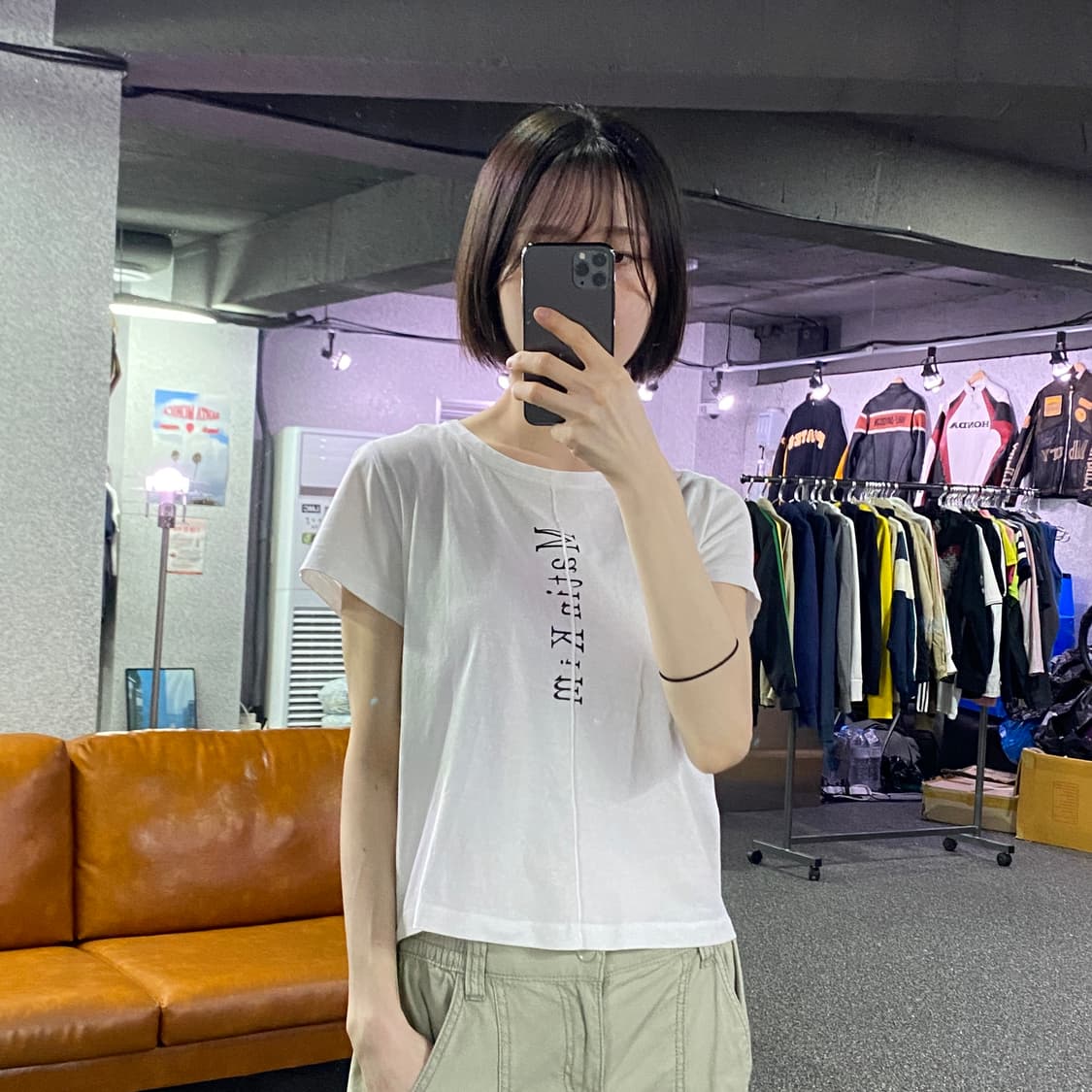 마뗑킴 미들로고 디트로이트 반팔티 B4621 상품이미지1