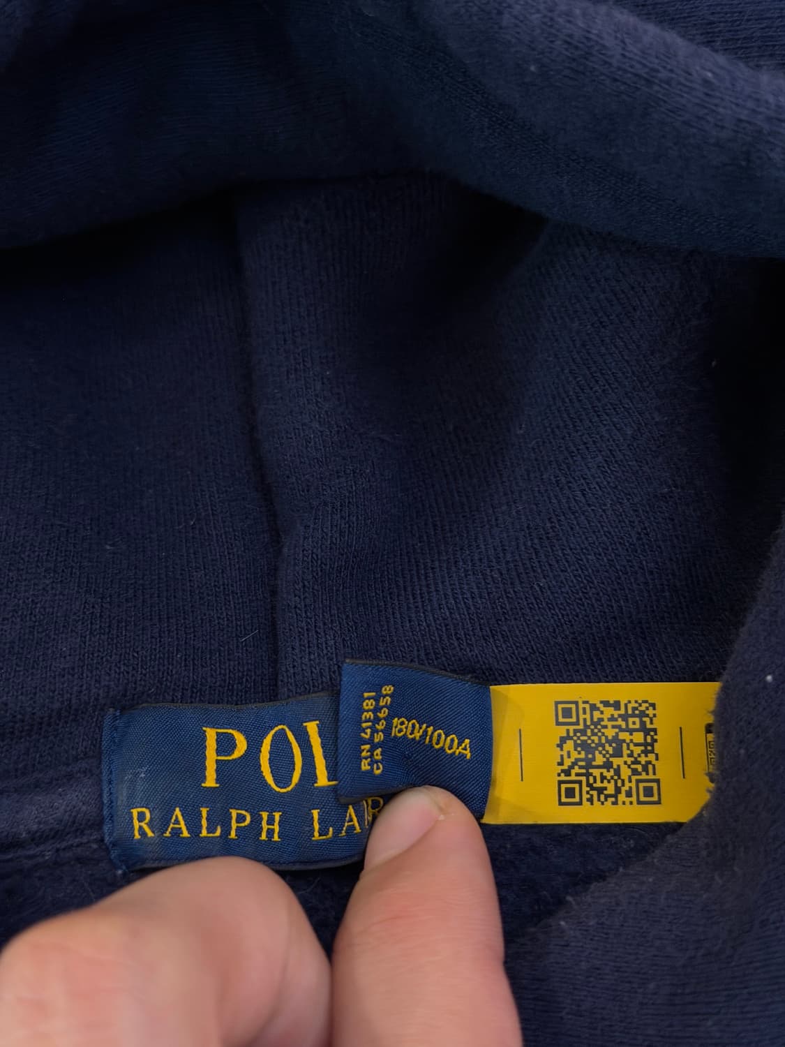 큐알) 폴로 랄프로렌 포니로고 후드티 네이비 상품이미지4