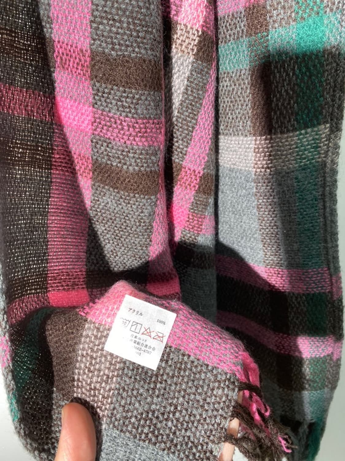 빈티지 체크 머플러 상품이미지2