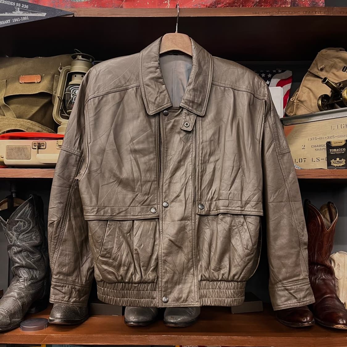 90s 빈티지 레더 자켓 N000 상품이미지1