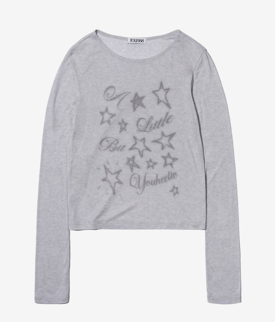 YOUHEETIC STAR LONG SLEEVE LIGHT GREY 상품이미지1