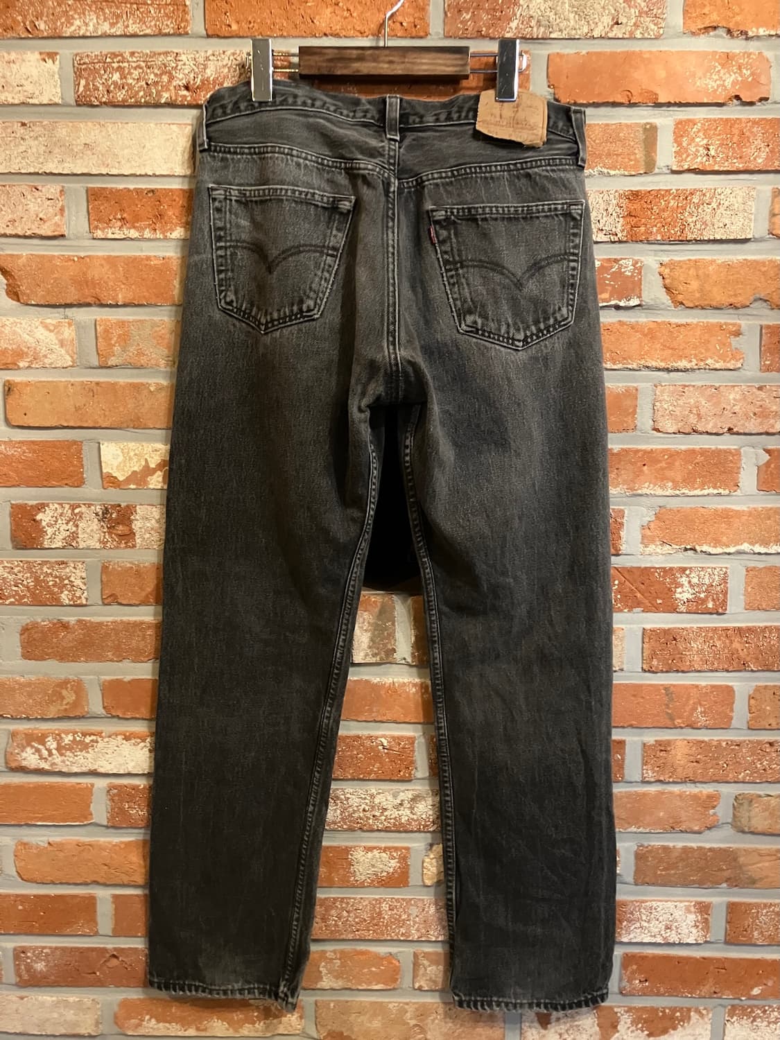 90s USA 빈티지 리바이스 501 0660 블랙진 흑청 데님 팬츠 상품이미지5