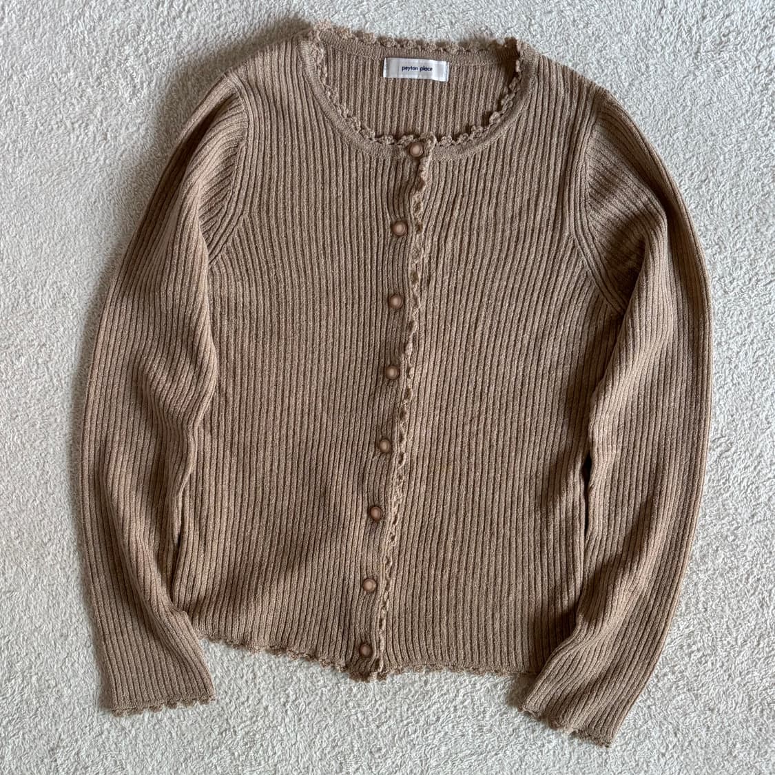 일본빈티지 peyton place 골지 작사 가디건 상품이미지1
