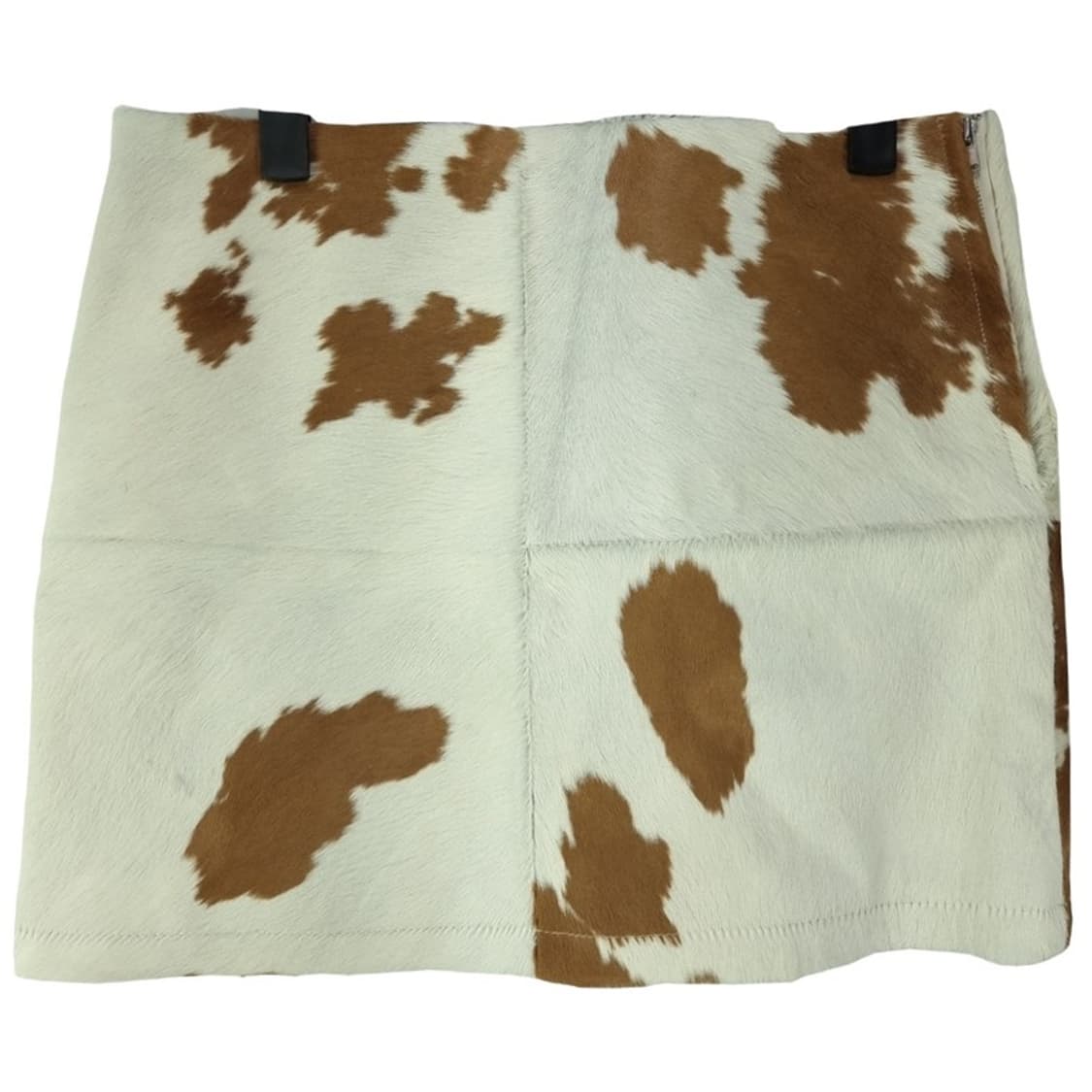 [프레클] 리얼 카프 헤어 송치 레더 로우라이즈 미니스커트 M19565 상품이미지2