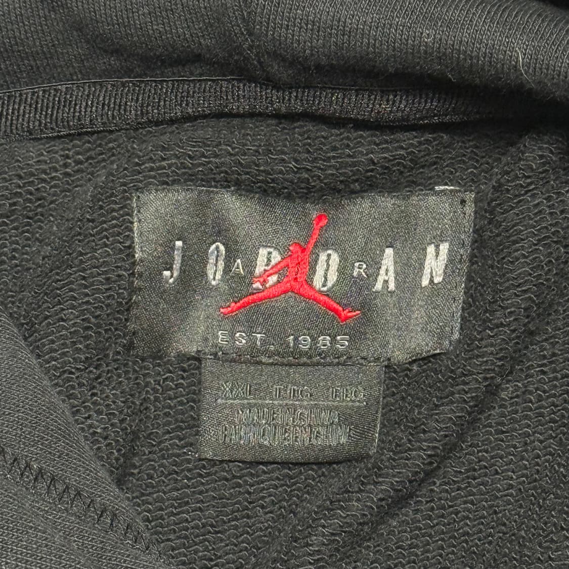 XXL 조던 X 트래비스 스캇 프라그먼트 블랙 후드티 상품이미지4