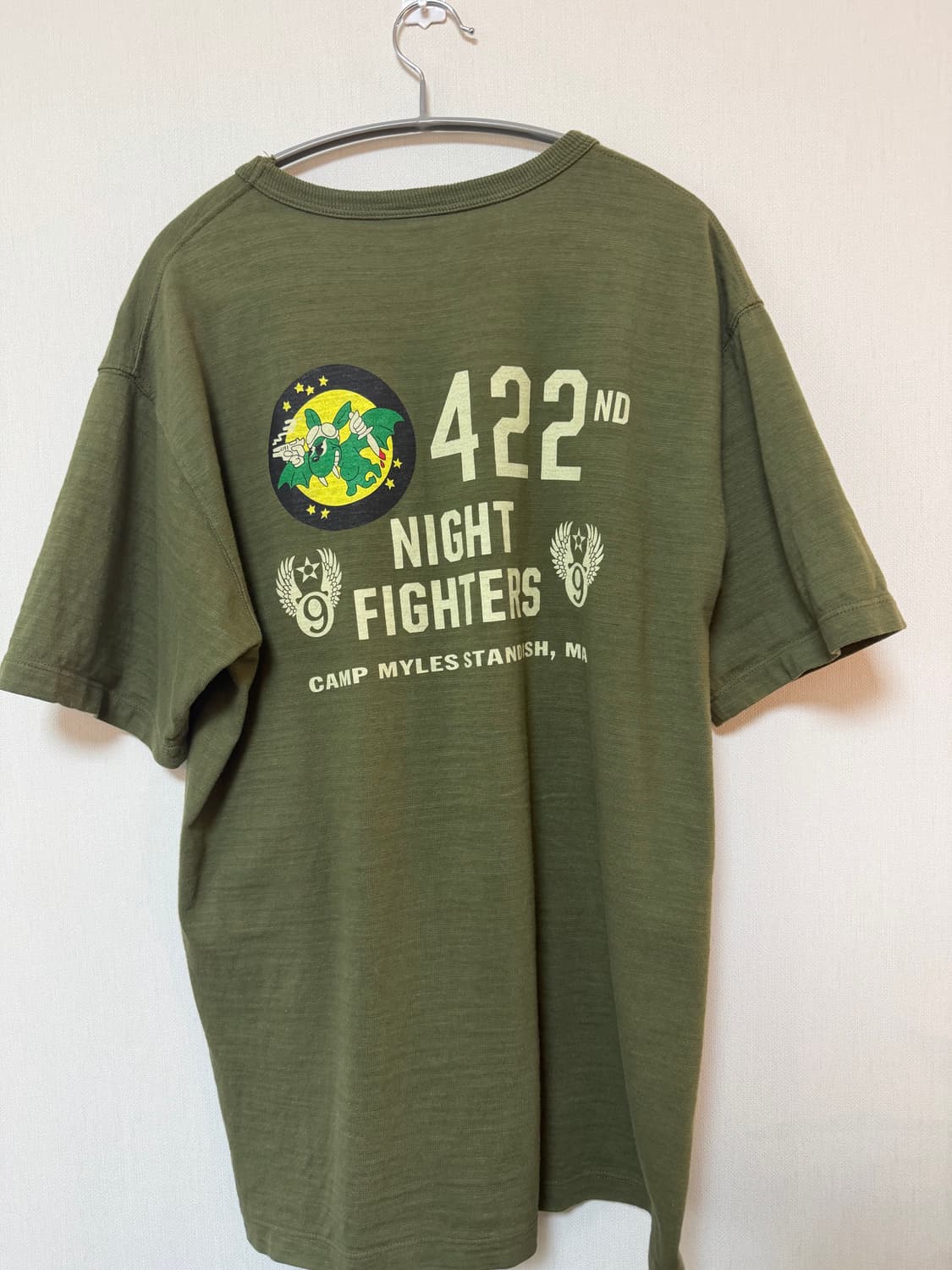 버즈릭슨 422nd Night Fighter 반팔 티셔츠 올리브 XL 상품이미지2