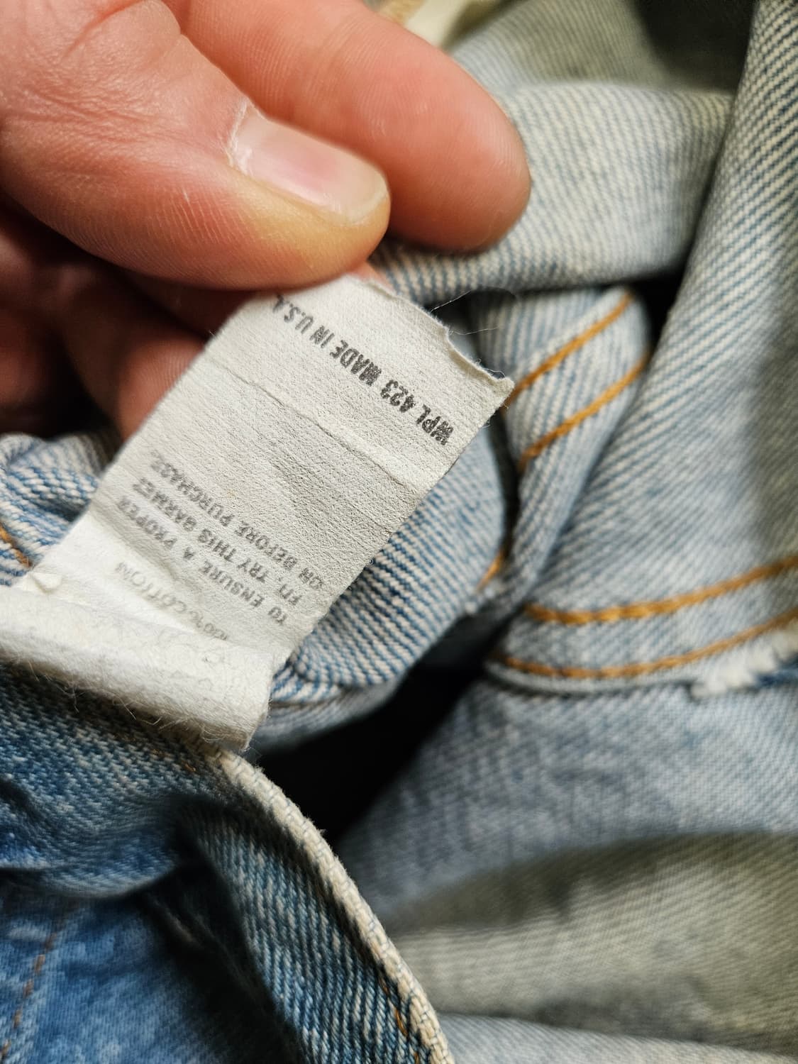 80s 미제 타입3 리바이스 데님 트러커 44r 청자켓 상품이미지7