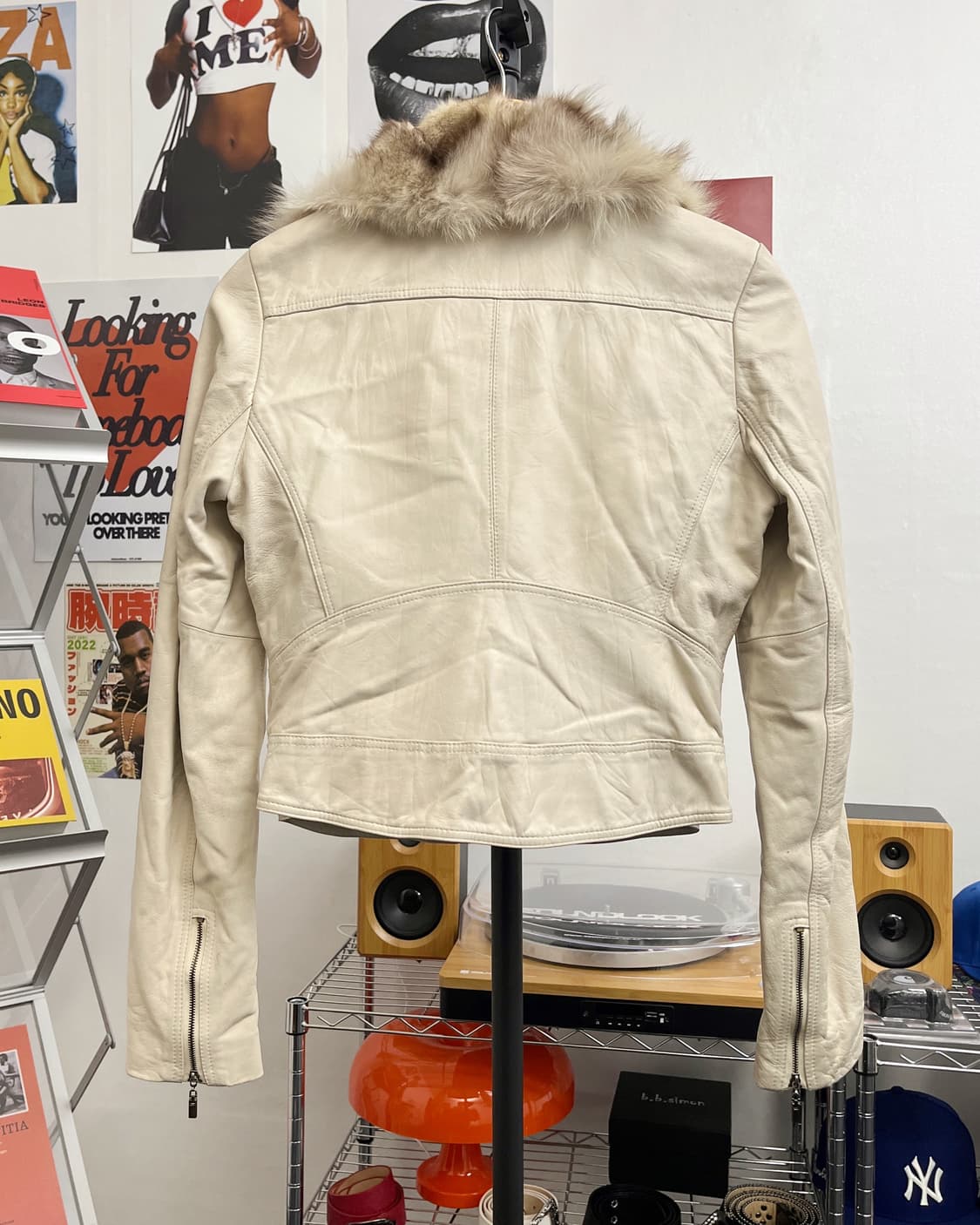 올드 빈티지 레더 바이커 퍼 자켓 상품이미지7