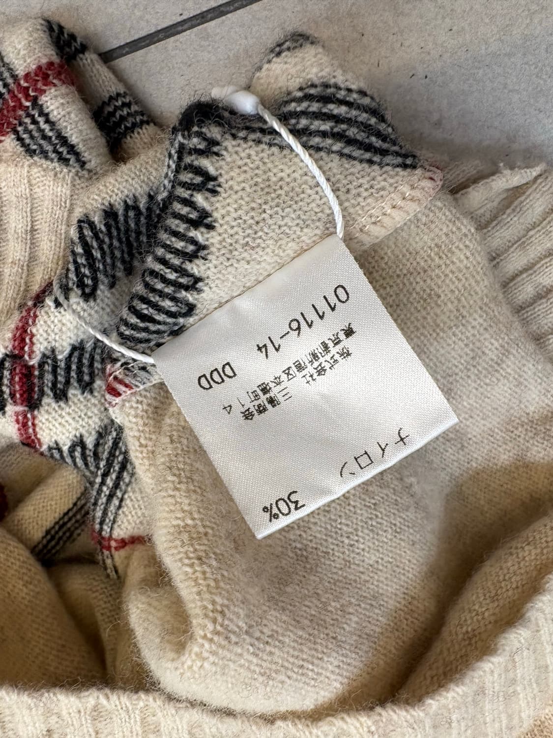 버버리 블루라벨 노바체크 울니트 롱슬리브 상품이미지6