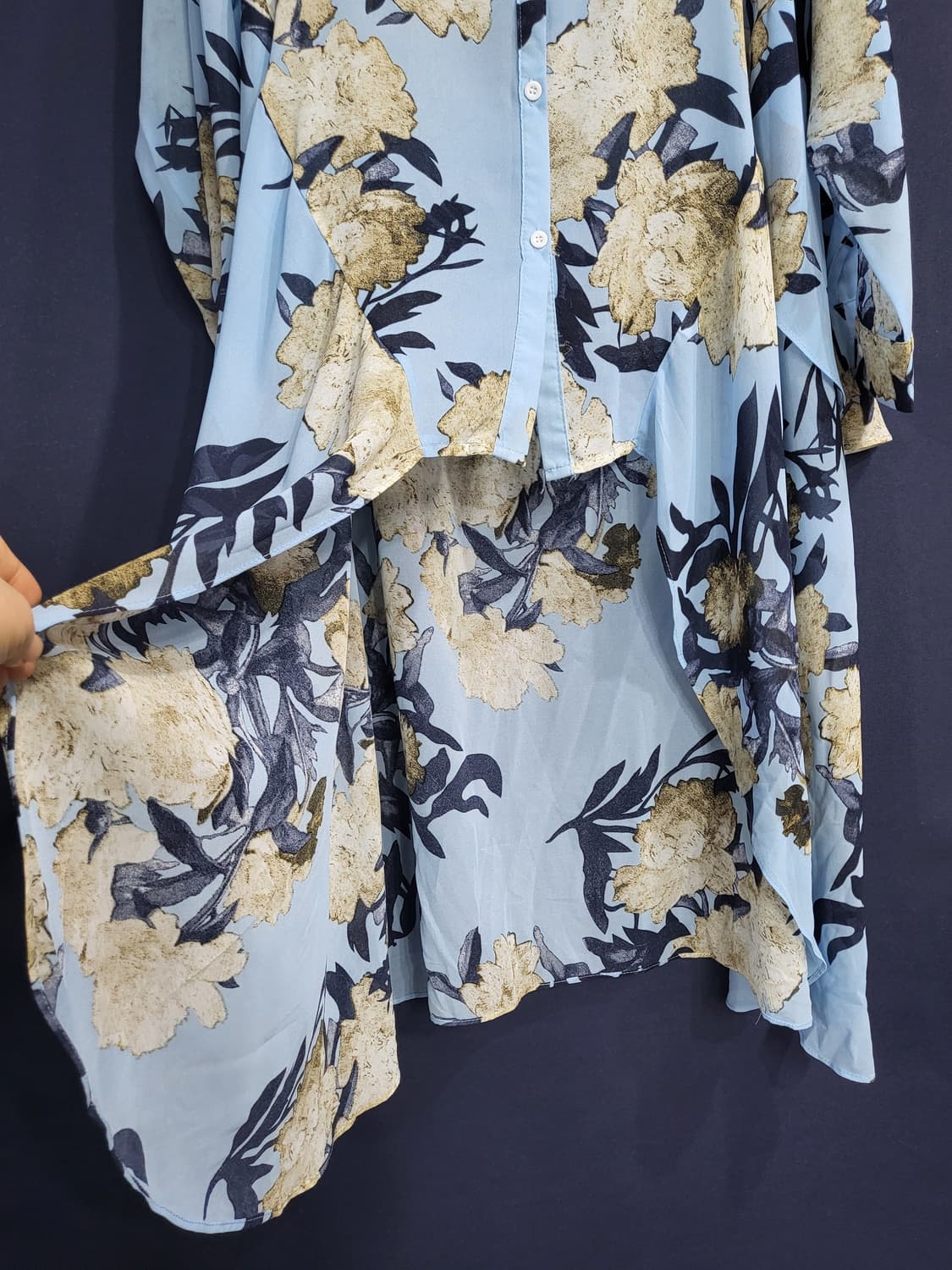 언발란스 쉬폰 롱블라우스(새상품) 상품이미지3