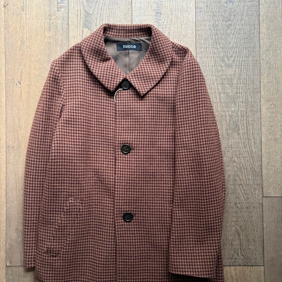 Houndstooth Pattern Wide Coat 상품이미지4