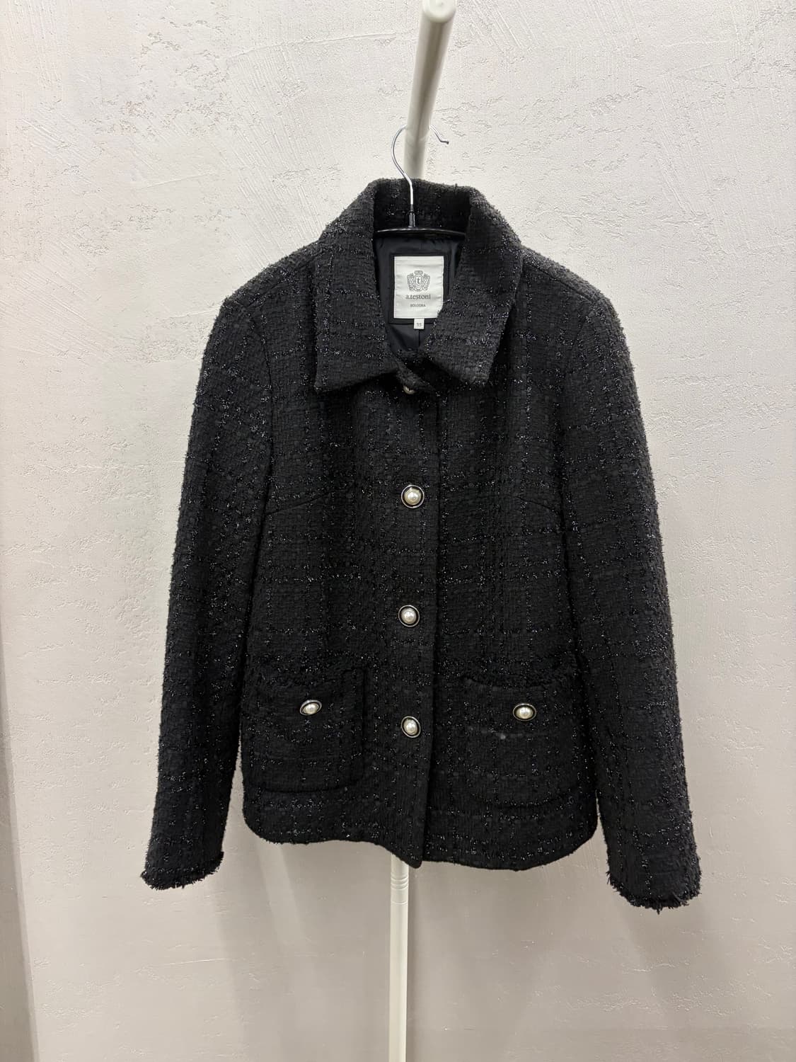 a.testoni 블랙 트위드 자켓 55사이즈 상품이미지2