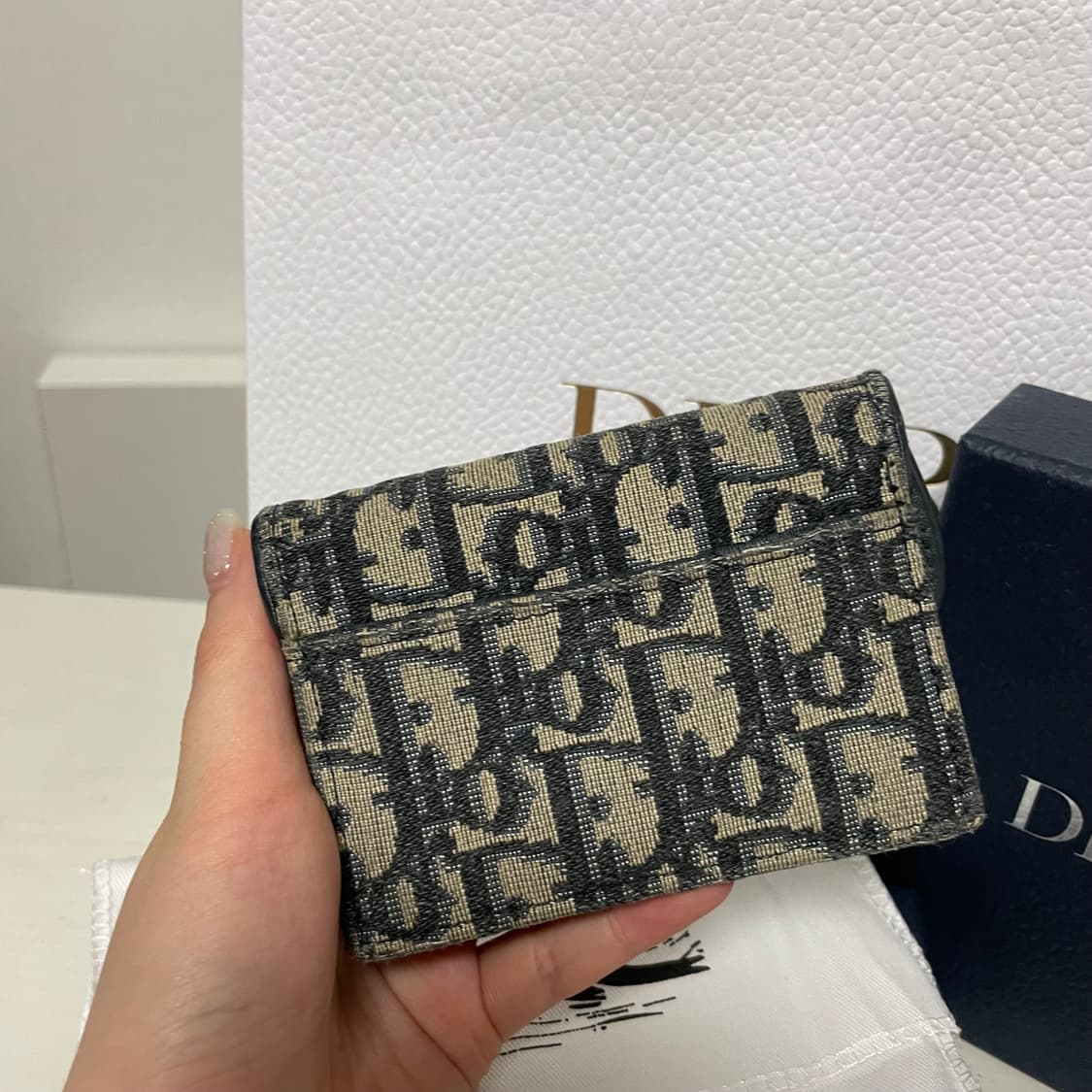 디올 오블리크 새들 카드지갑 상품이미지5