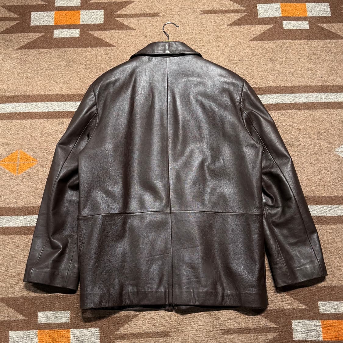 페시타 양가죽 자켓 브라운 L 램스킨 카 코트 상품이미지4