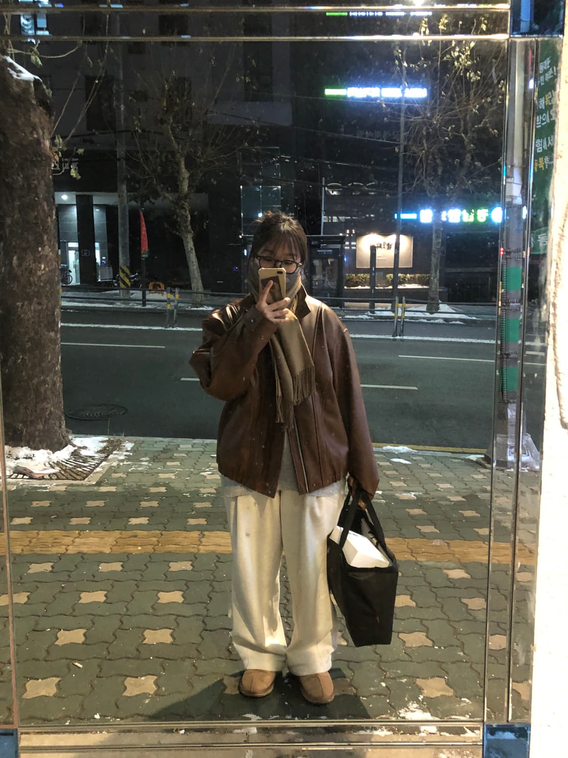 알렌느 브라운 가죽자켓 상품이미지7